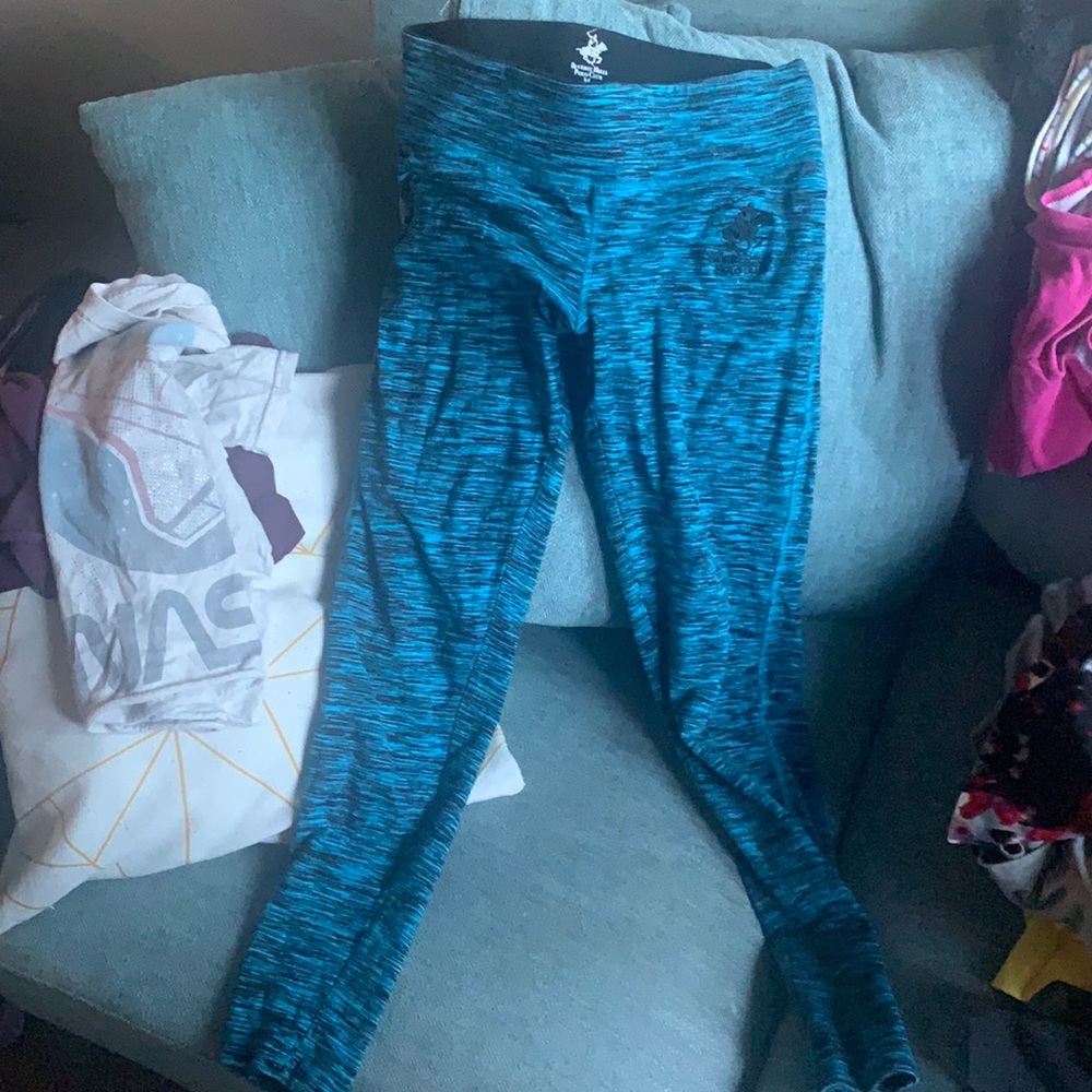 Beverly Hills Polo Leggings - M - Blue/black stripe